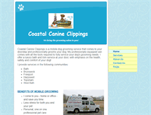 Tablet Screenshot of coastalcanineclippings.com